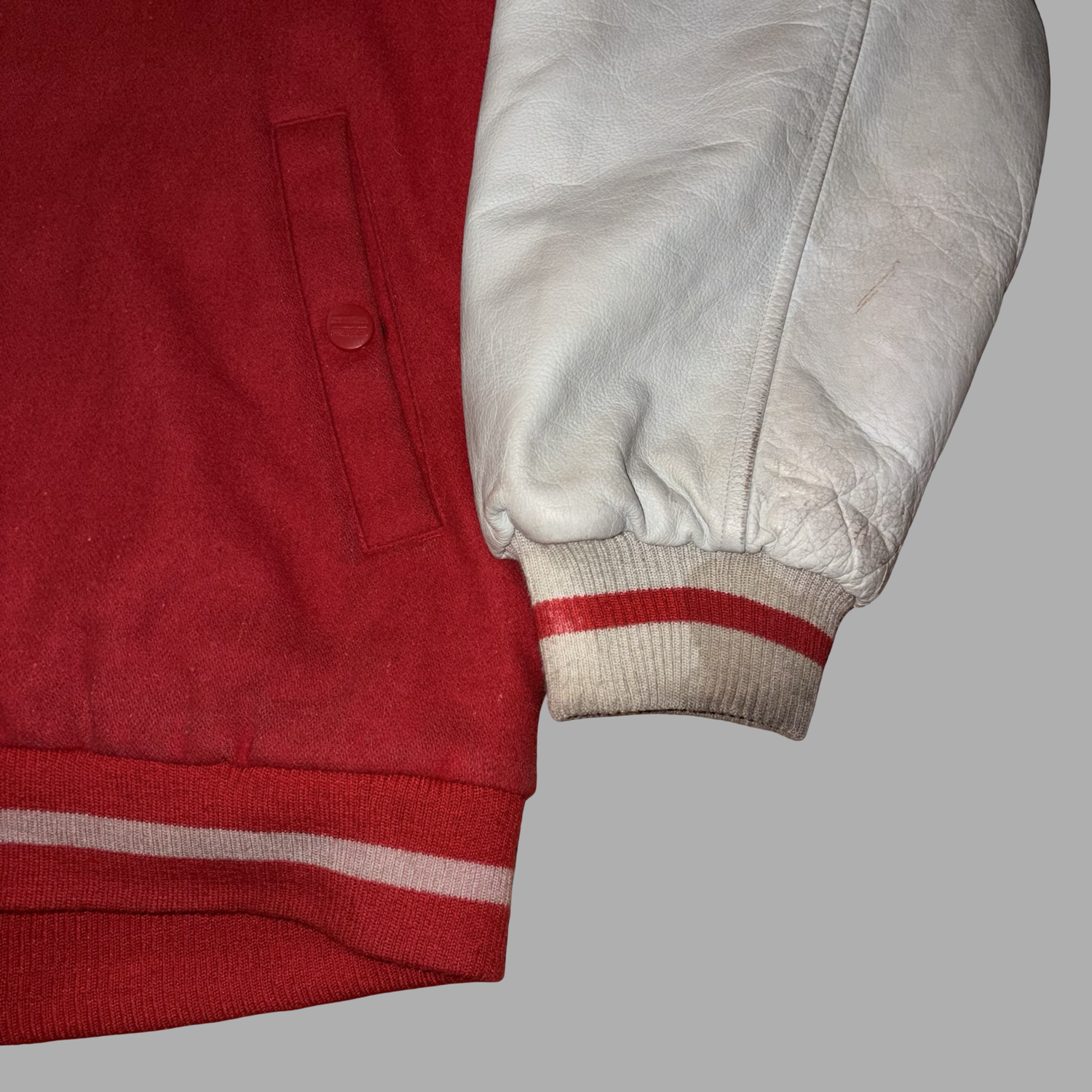 Bomber in Pelle e Lana FUBU Cityseries New York Vintage  (XL)