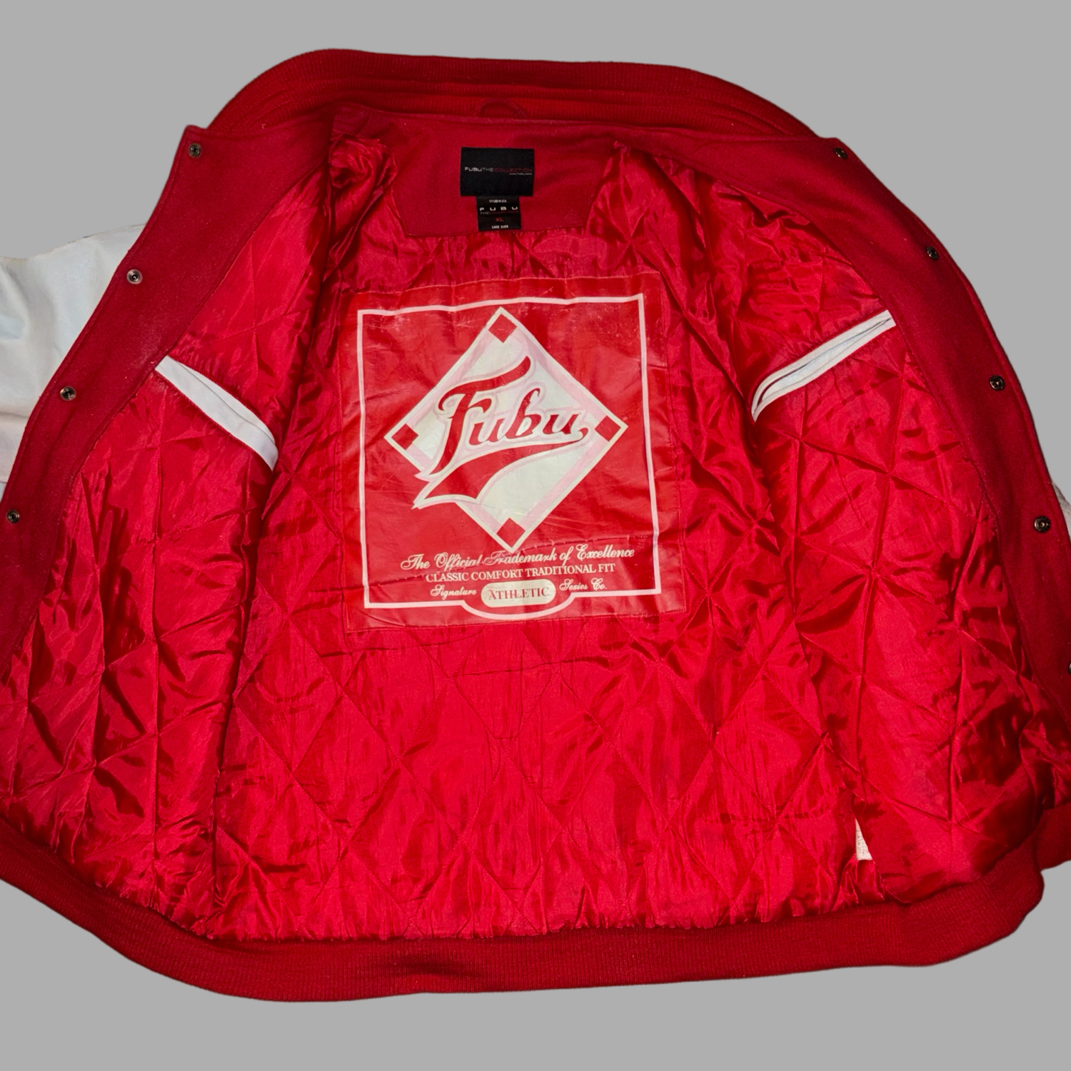 Bomber in Pelle e Lana FUBU Cityseries New York Vintage  (XL)