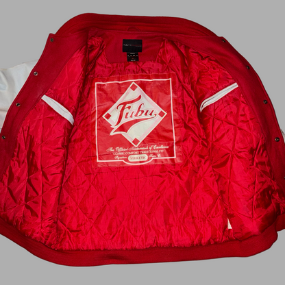 Bomber in Pelle e Lana FUBU Cityseries New York Vintage  (XL)