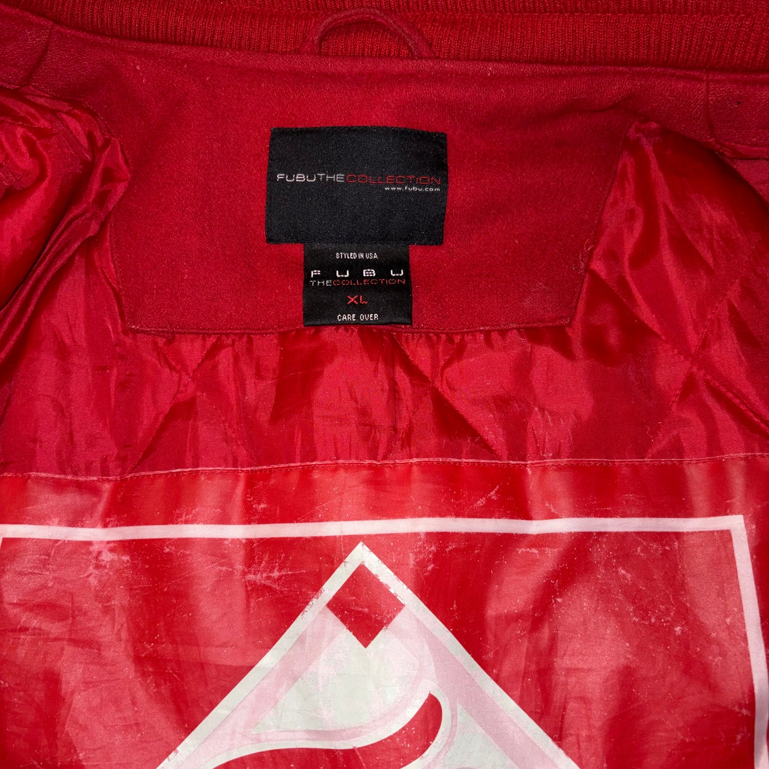 Bomber in Pelle e Lana FUBU Cityseries New York Vintage  (XL)