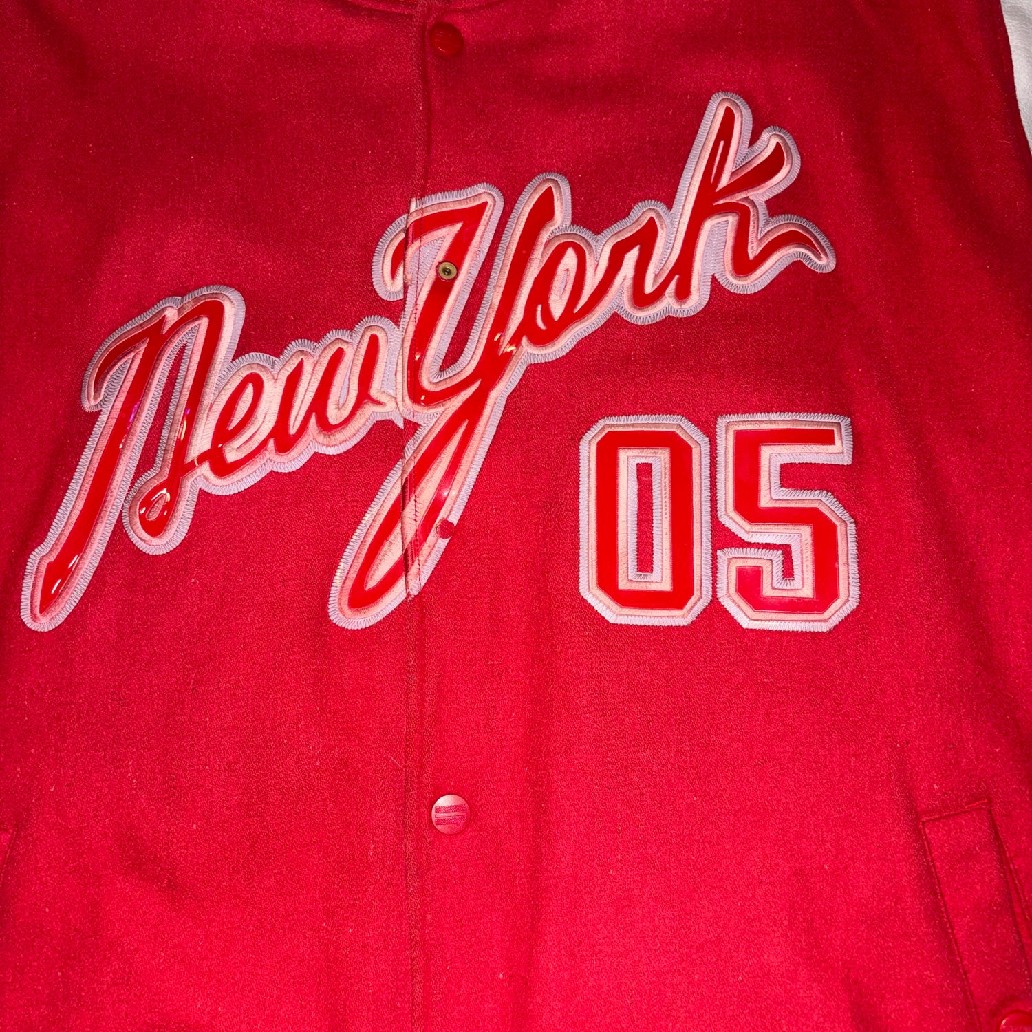 Bomber in Pelle e Lana FUBU Cityseries New York Vintage  (XL)