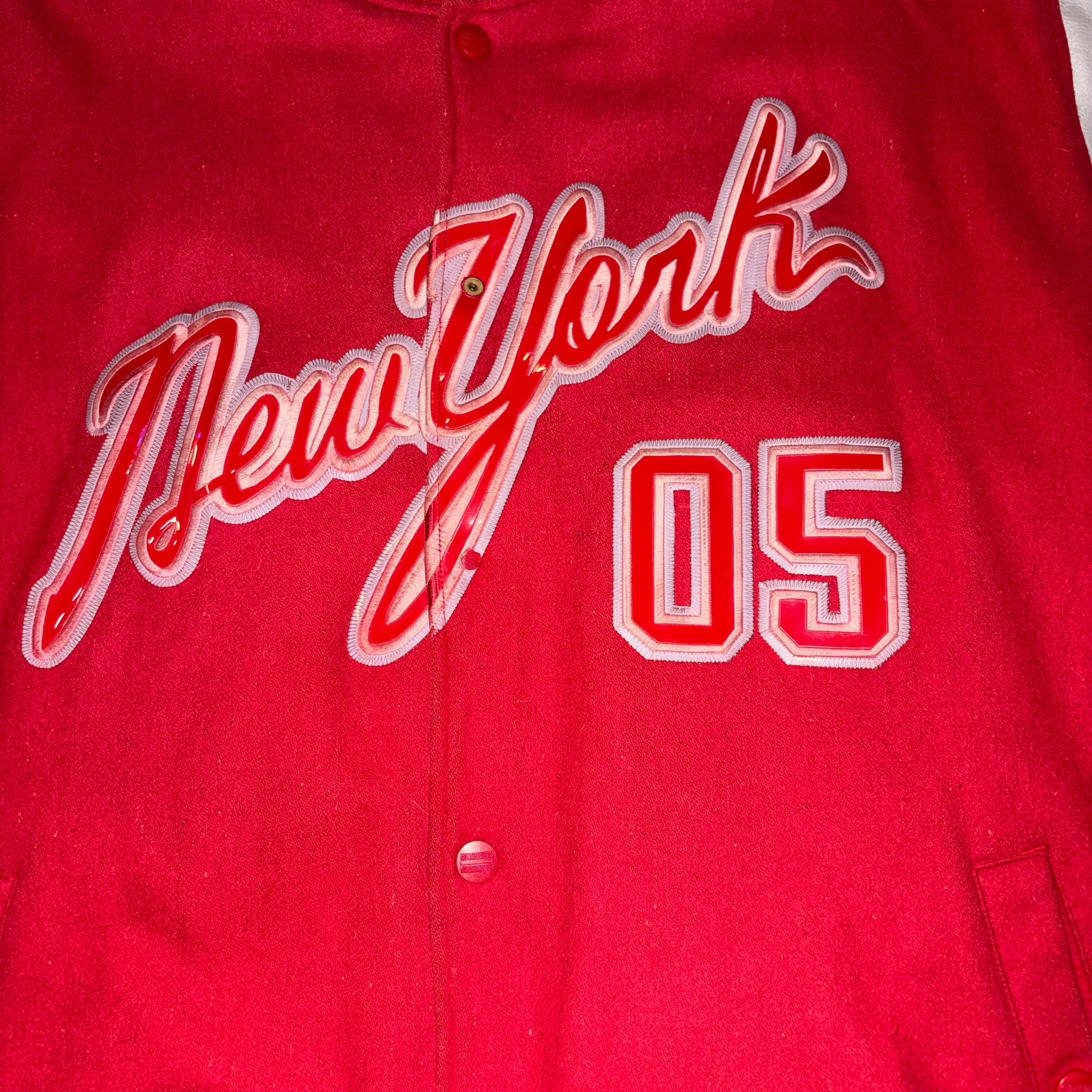 Bomber in Pelle e Lana FUBU Cityseries New York Vintage  (XL)