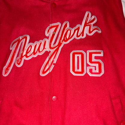 Bomber in Pelle e Lana FUBU Cityseries New York Vintage  (XL)