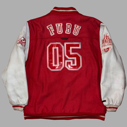 Bomber in Pelle e Lana FUBU Cityseries New York Vintage  (XL)
